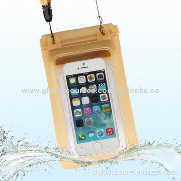 Beach Waterproof Storage Bag for iPhone 5, 5S and 5C with Strap, Made of Rubber
